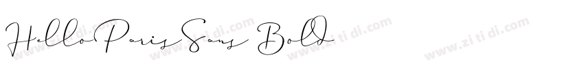 HelloParisSans Bold字体转换